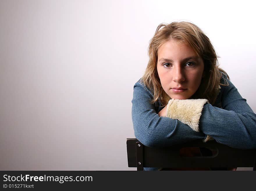 Young Model on Chair