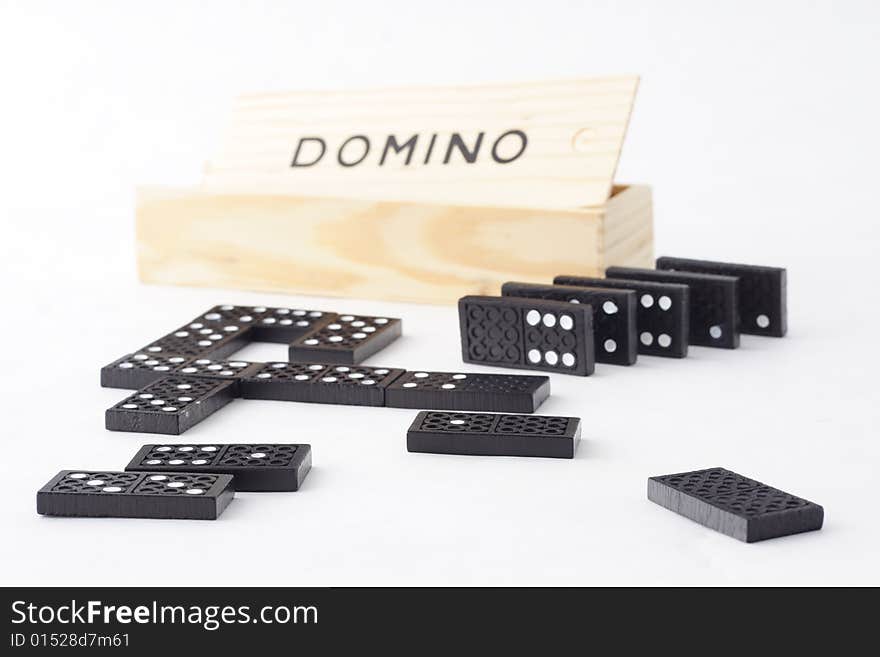 Domino games on white background