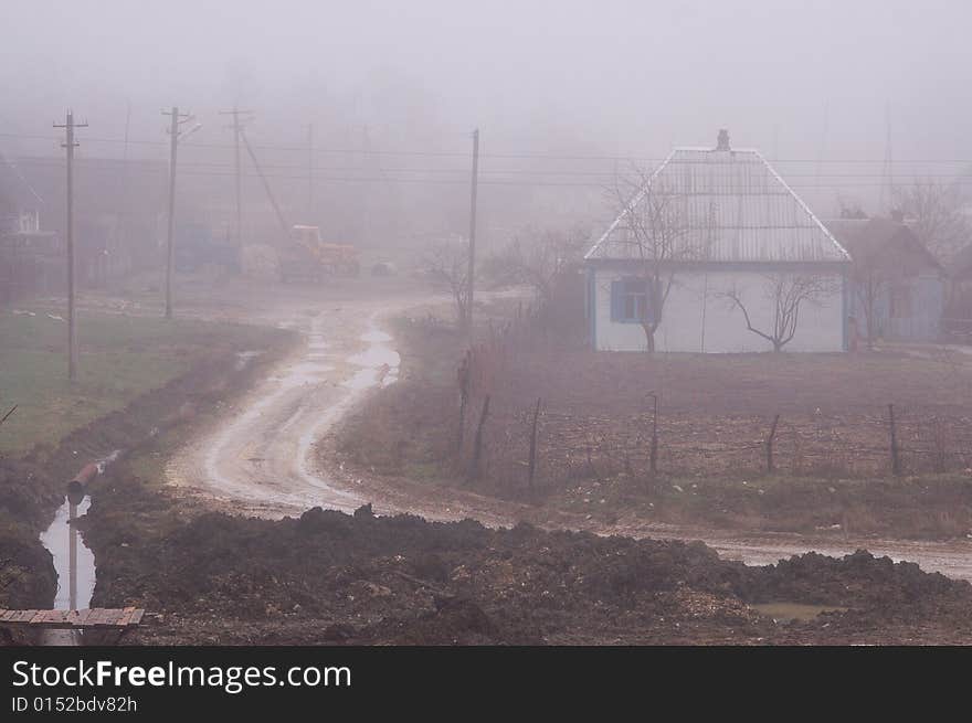 Misty morning.