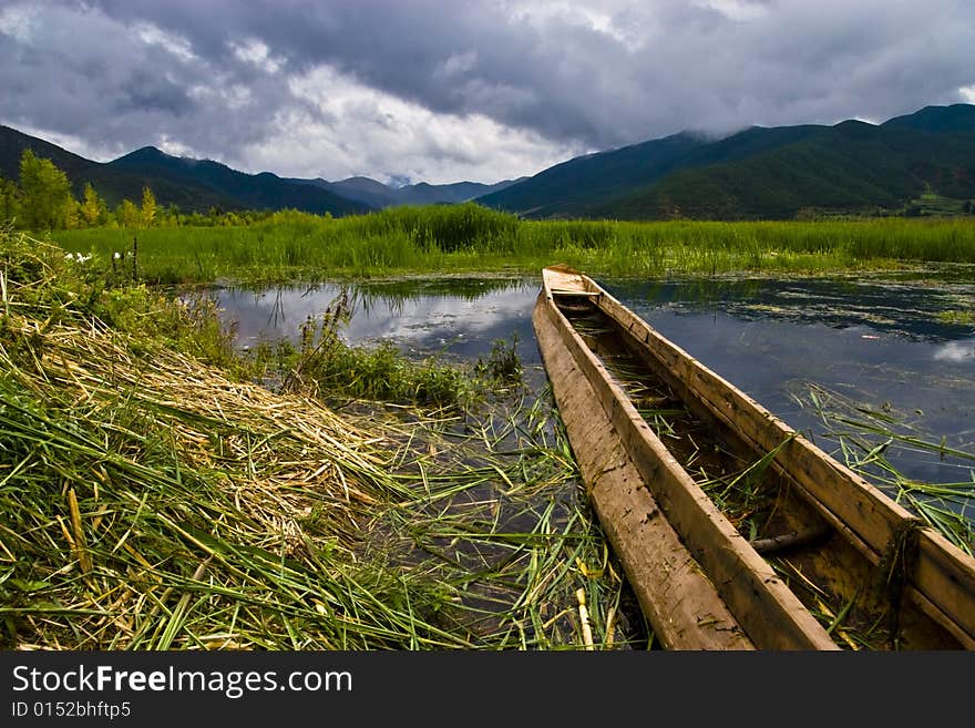 Wetlands and boat