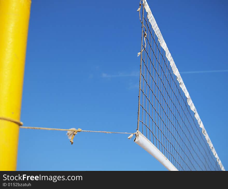 Beach Voley net in a Tournament from Castelldefels, Barcelona.