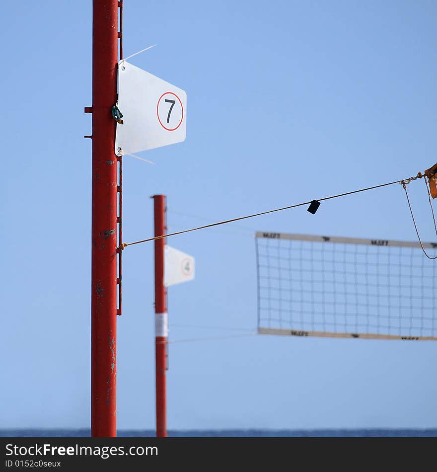 Voley's beach nets in Castelldefels, beach near to Barcelona. Voley's beach nets in Castelldefels, beach near to Barcelona.