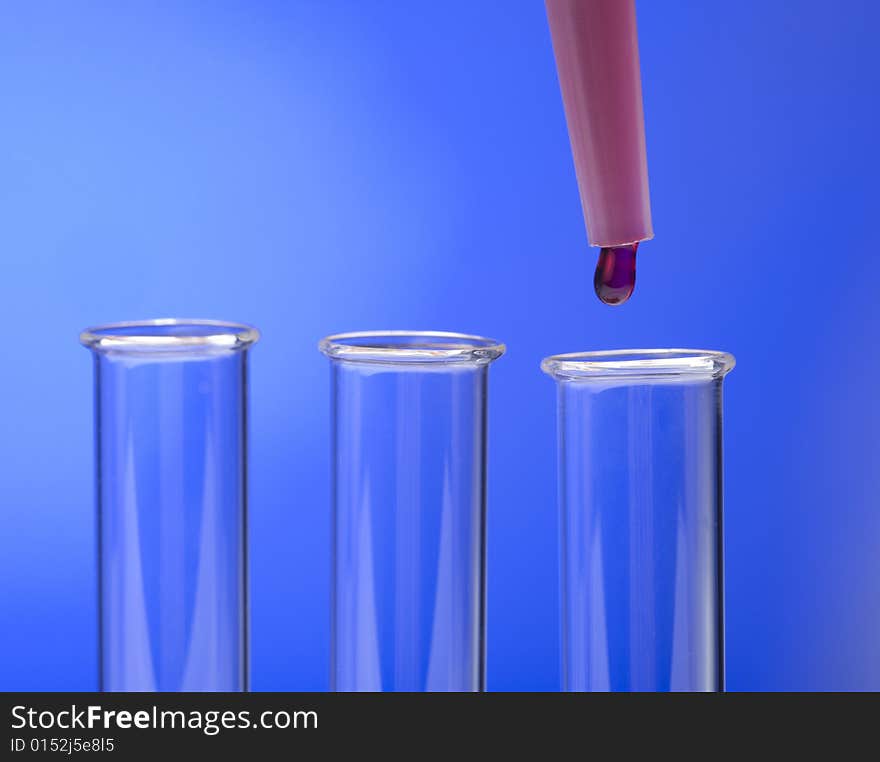 Flasks in the chemical laboratory