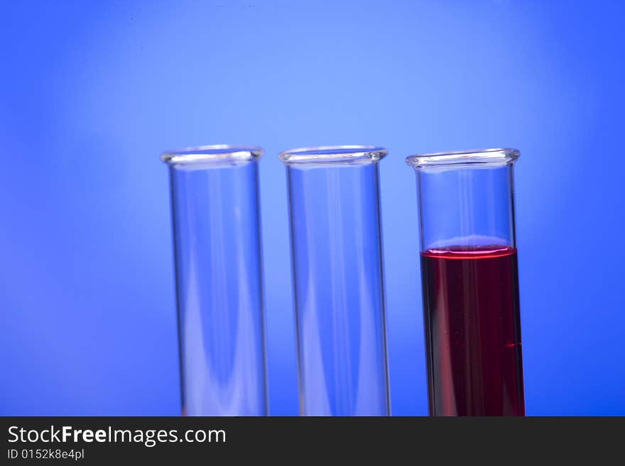 Flasks in the chemical laboratory