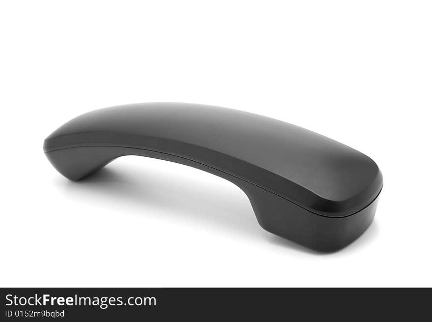 Black nonmobile telephone receiver