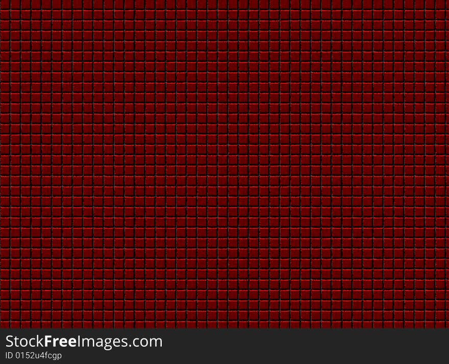 Red tiles made with computer.