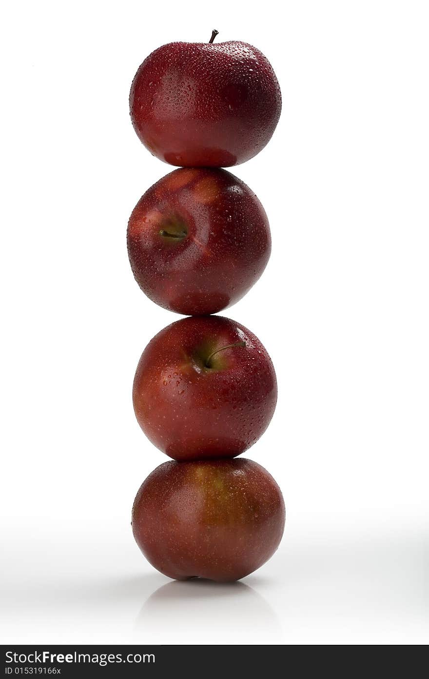 Stacked Red Apples