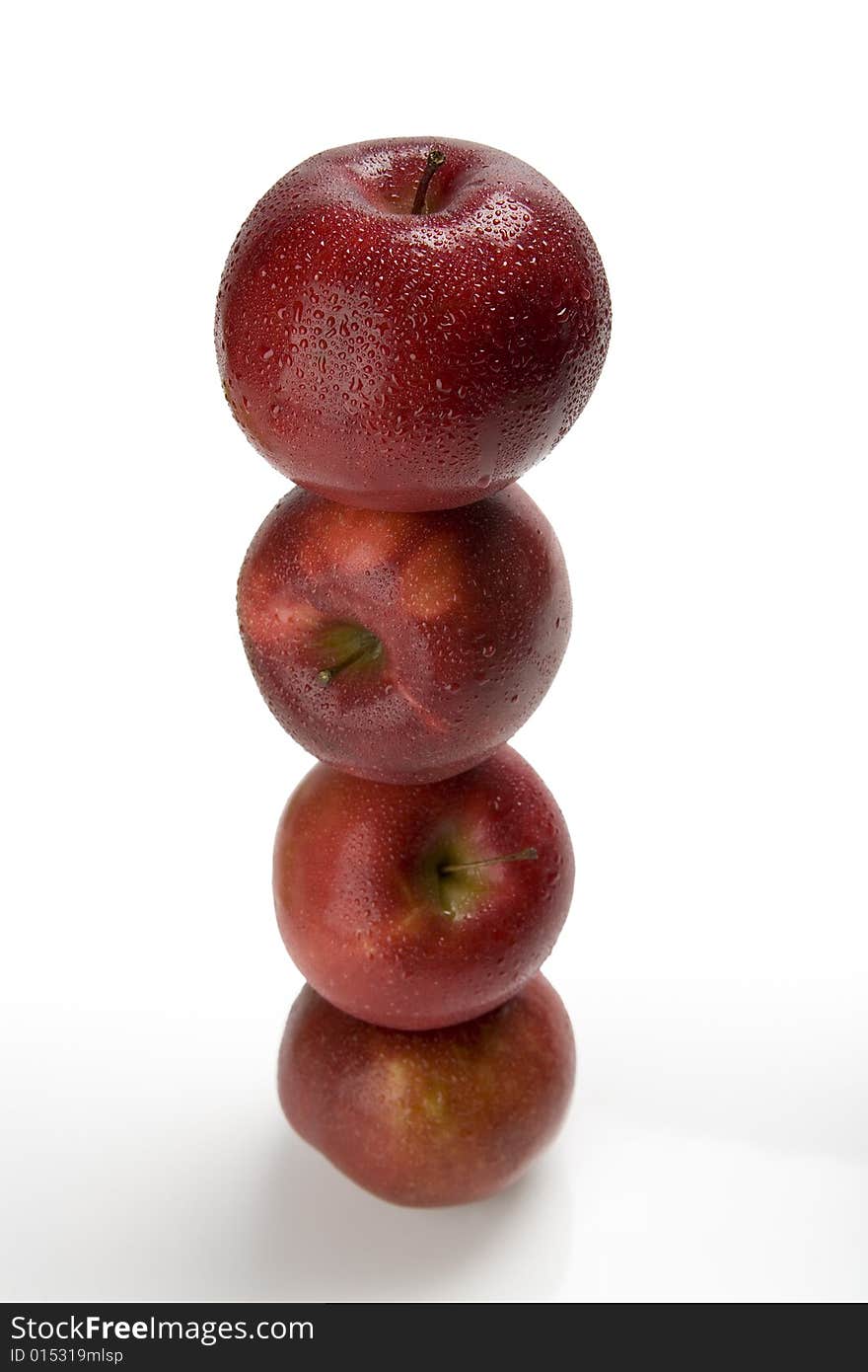 Stacked Red Apples