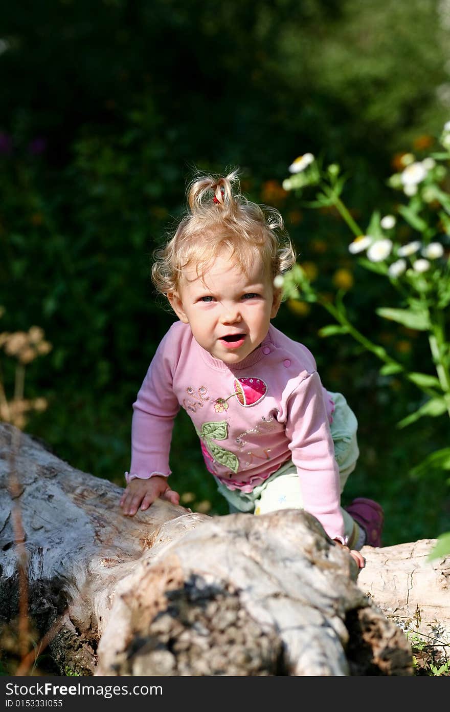 Portrait of a child. Nice baby outdoors. Portrait of a child. Nice baby outdoors.