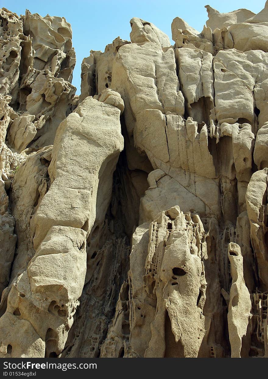 The rock sculpted by wind on Lovers' beach in Cabo San Lucas, Mexico. The rock sculpted by wind on Lovers' beach in Cabo San Lucas, Mexico.