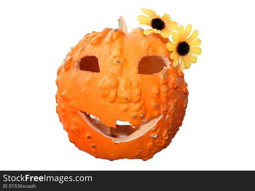 Halloween pumpkin on a white background. Halloween pumpkin on a white background