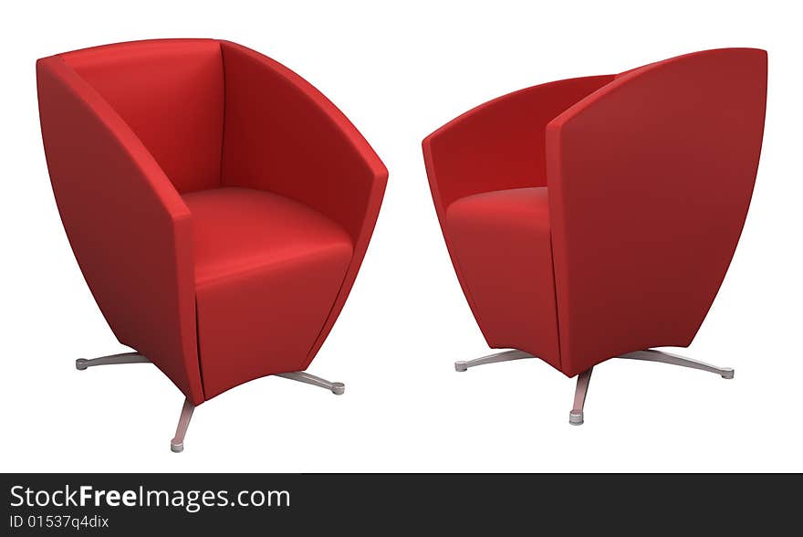 Image of armchair. White background.