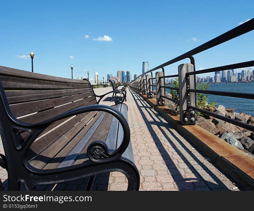 View of New York City from New Jersey. View of New York City from New Jersey.