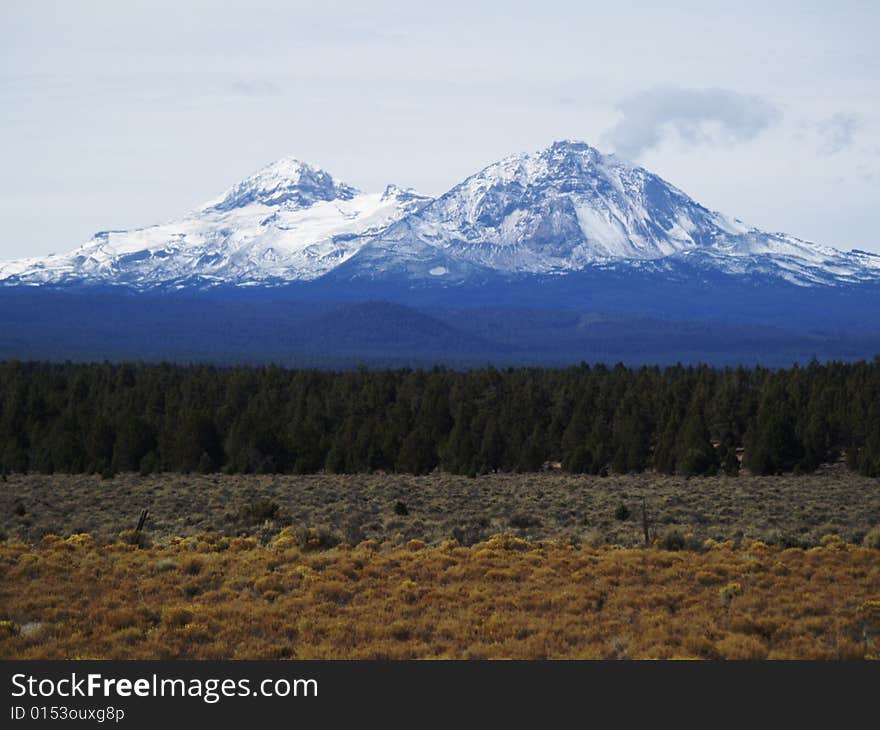 Some of the three sisters mountains in Central Oregon. Some of the three sisters mountains in Central Oregon