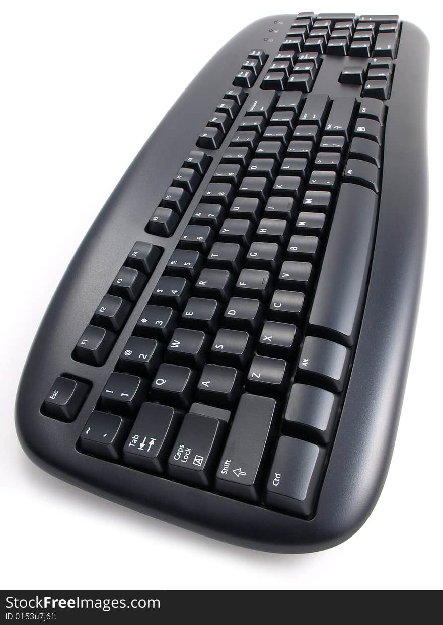 Black Keyboard overhead angle Perspective