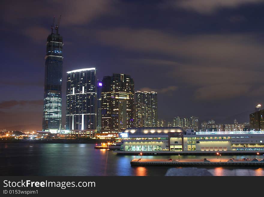 Night Shot at Hong Kong Harbour City. Night Shot at Hong Kong Harbour City