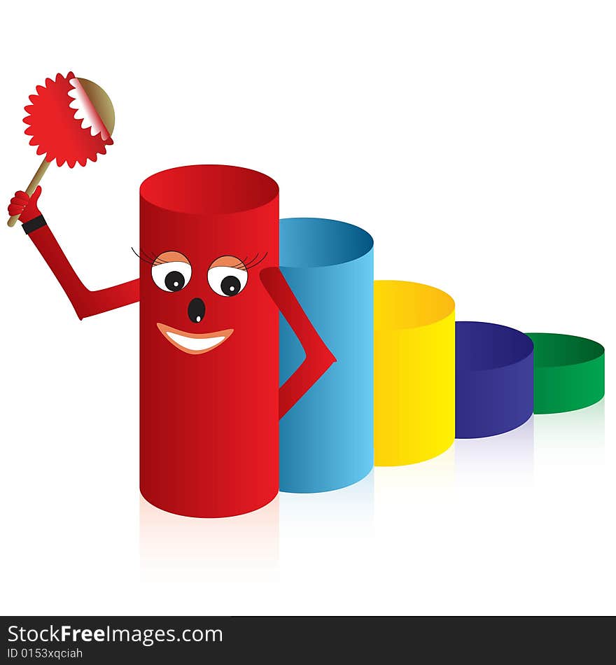 Diagram illustration vector red blue yallow greem purple