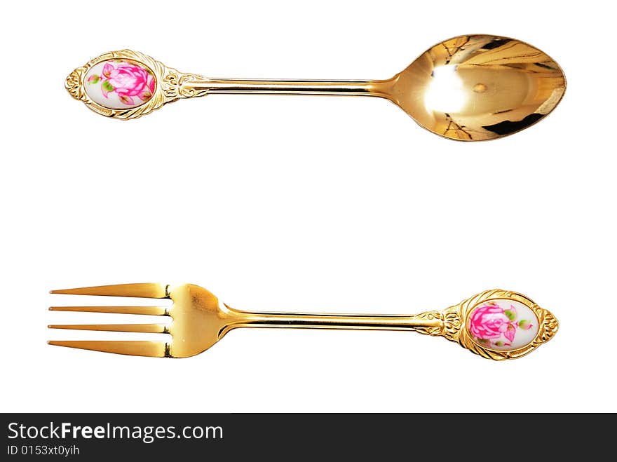 Fork & spoon - clipping path