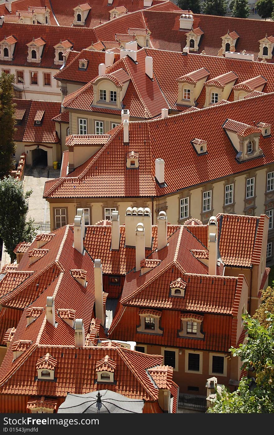 A closed view from the hill of Praha. A closed view from the hill of Praha