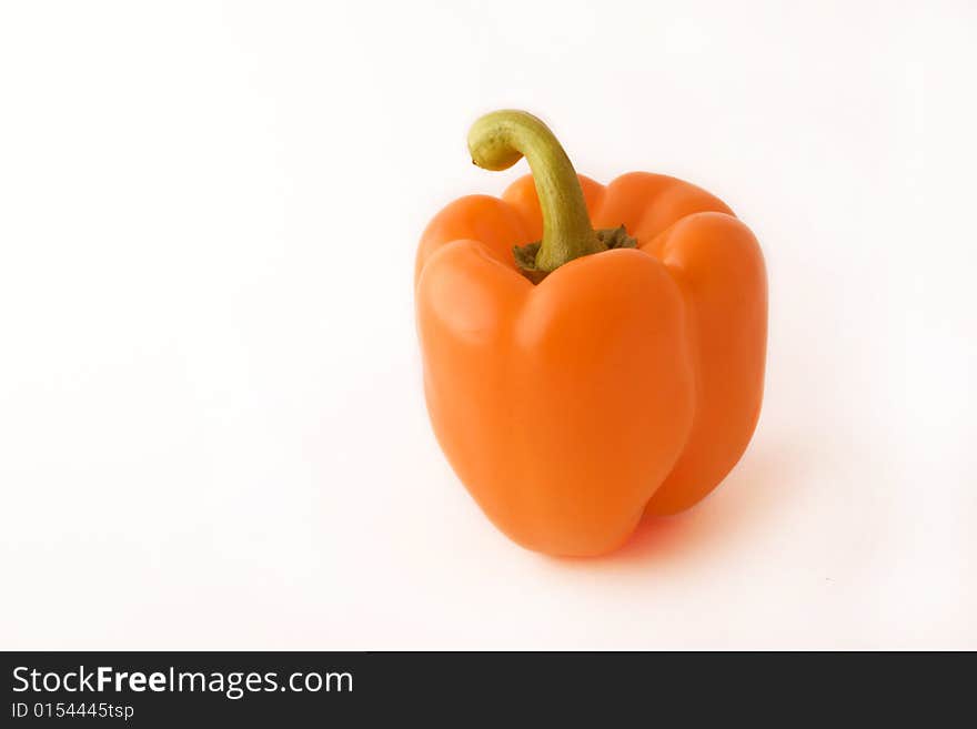 Yellow Pepper On White Background