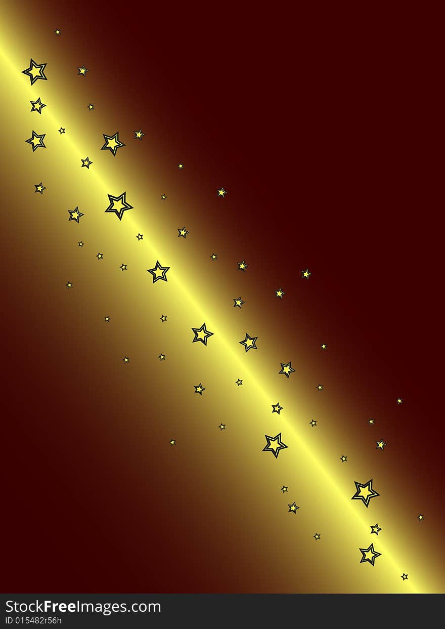 Golden background with stars