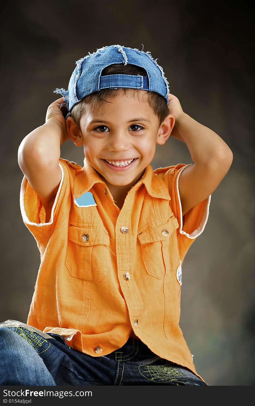 Portrait of the mischievous boy. Portrait of the mischievous boy