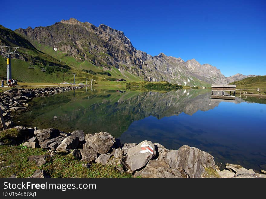 Tarn in swiss Alps