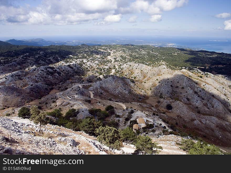 Corfu island on the top