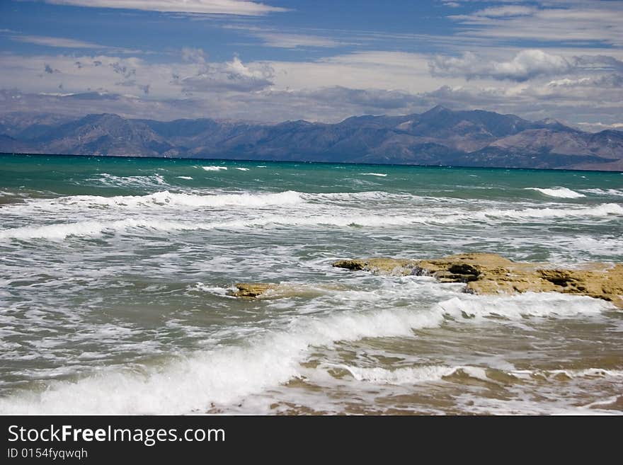 Corfu island wild beach