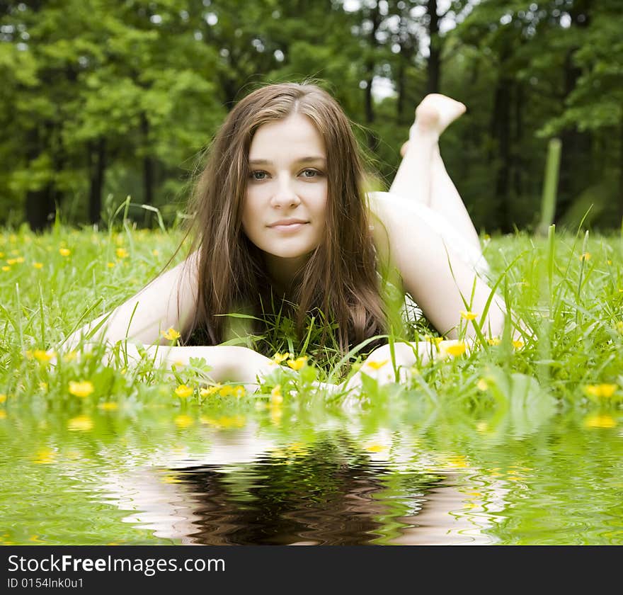 Young Model In The Park