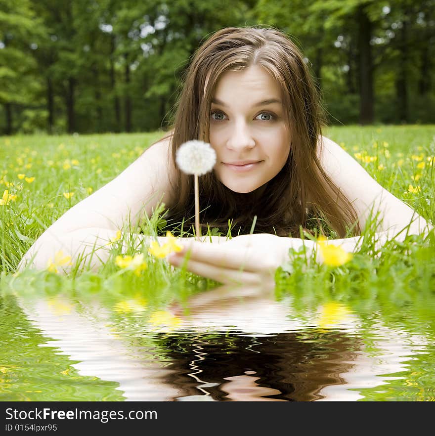 Woman And Dandelion