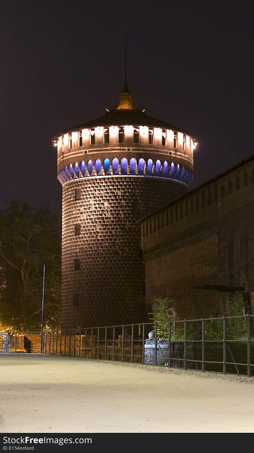 Castello Sforzesco at night