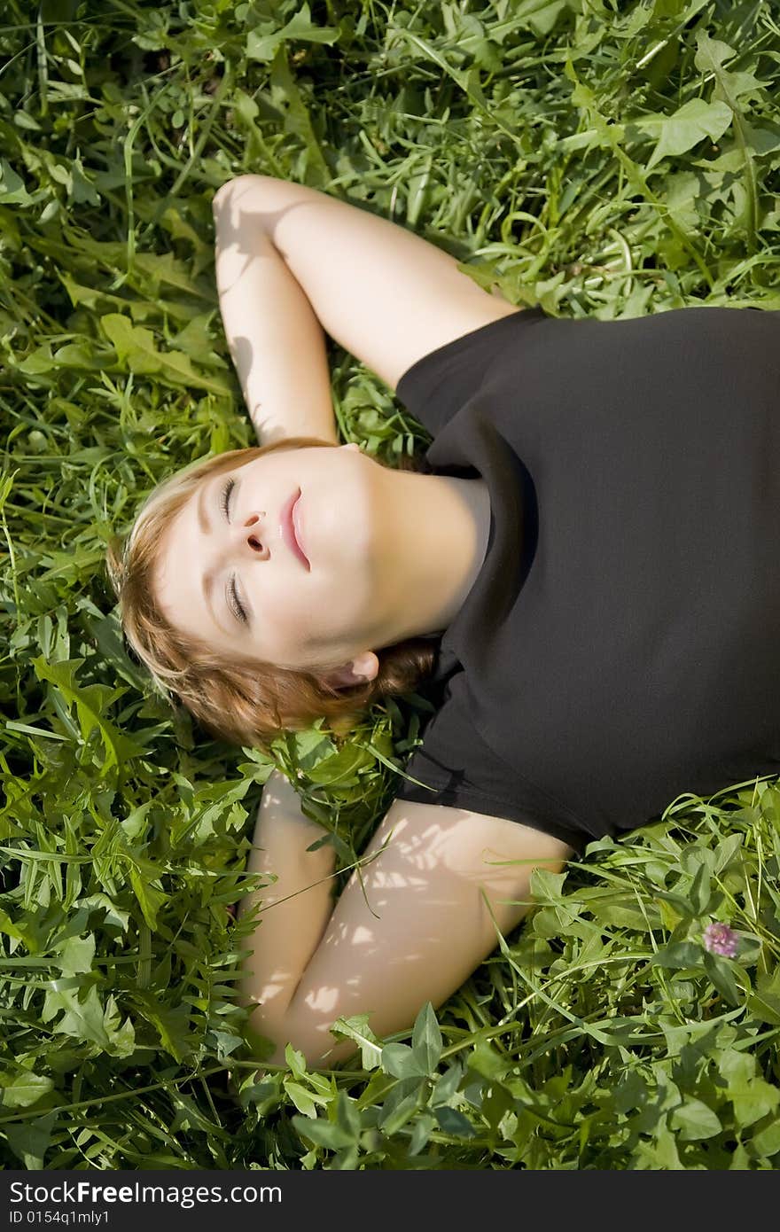 Young Woman On The Meadow