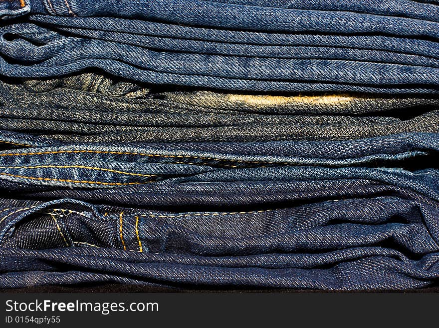 Stack Of Jeans.