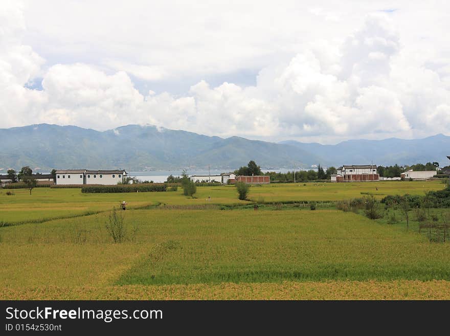 Beautiful countryside scenery in Dali city of china. Beautiful countryside scenery in Dali city of china