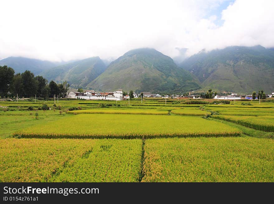 Beautiful countryside scenery in Dali city of china. Beautiful countryside scenery in Dali city of china