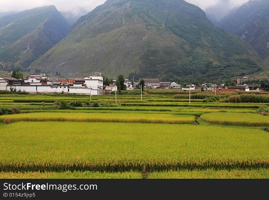 Beautiful countryside scenery in Dali city of china. Beautiful countryside scenery in Dali city of china