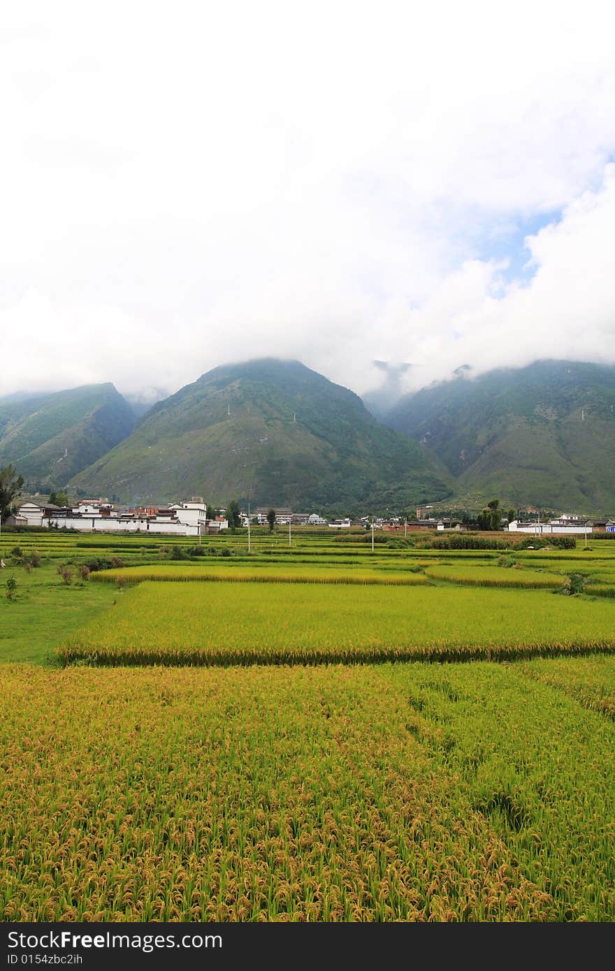 Beautiful countryside scenery in Dali city of china. Beautiful countryside scenery in Dali city of china