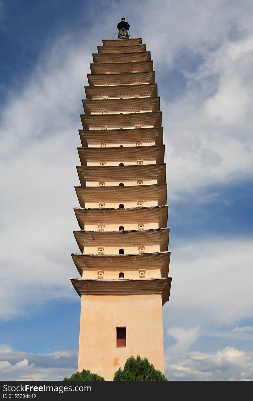 One of the three pagodas ，dali city ，china