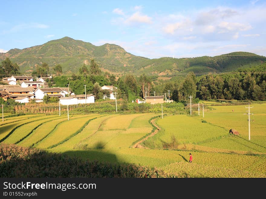 Beautiful countryside scenery in Dali city of china. Beautiful countryside scenery in Dali city of china