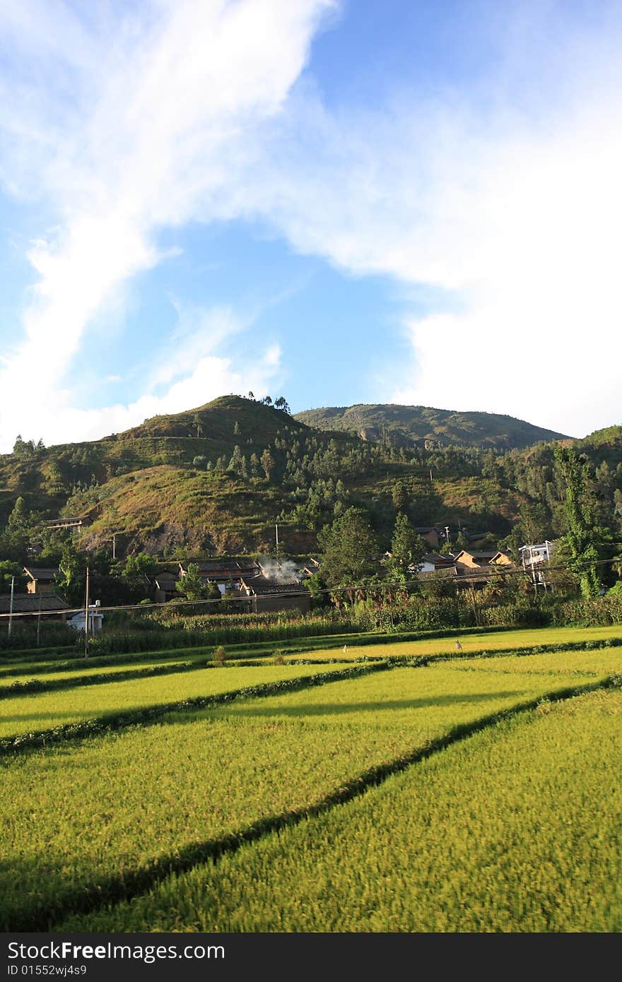 Beautiful countryside scenery in Dali city of china. Beautiful countryside scenery in Dali city of china