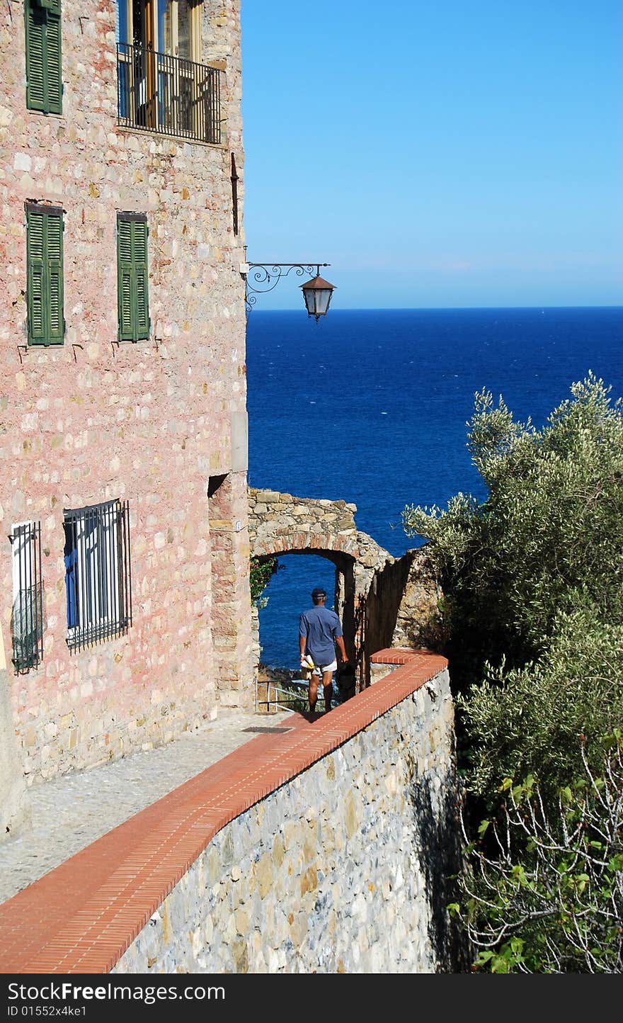 A view from the medieval village of Cervo in Liguria, Italy