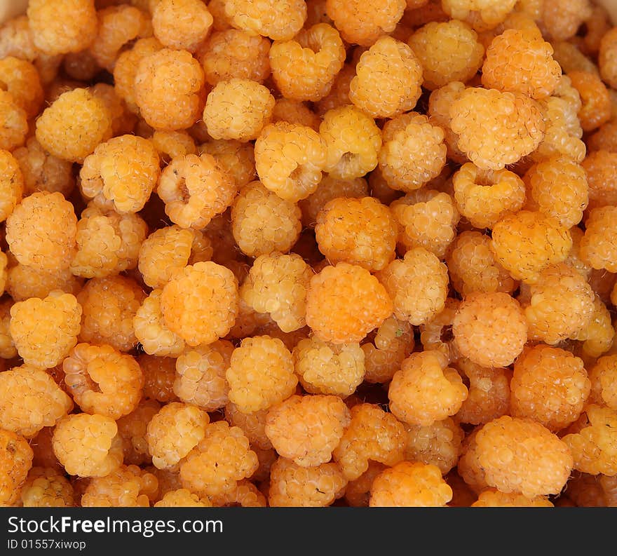 Yellow Raspberry Background