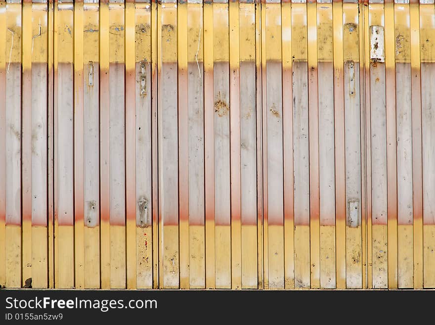 Grunge corrugated steel wall - closeup details