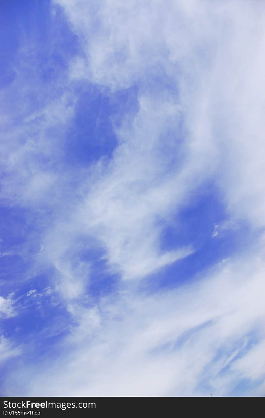 Beautiful blue sky and white clouds