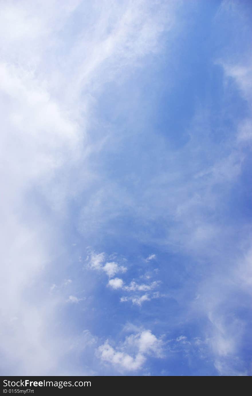 Beautiful blue sky and white clouds