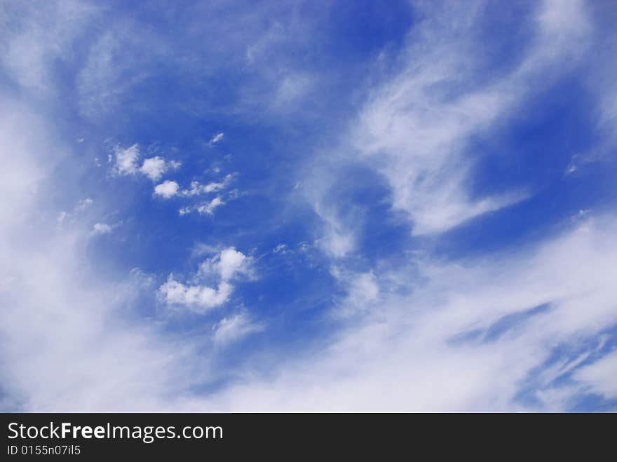 Beautiful blue sky and white clouds