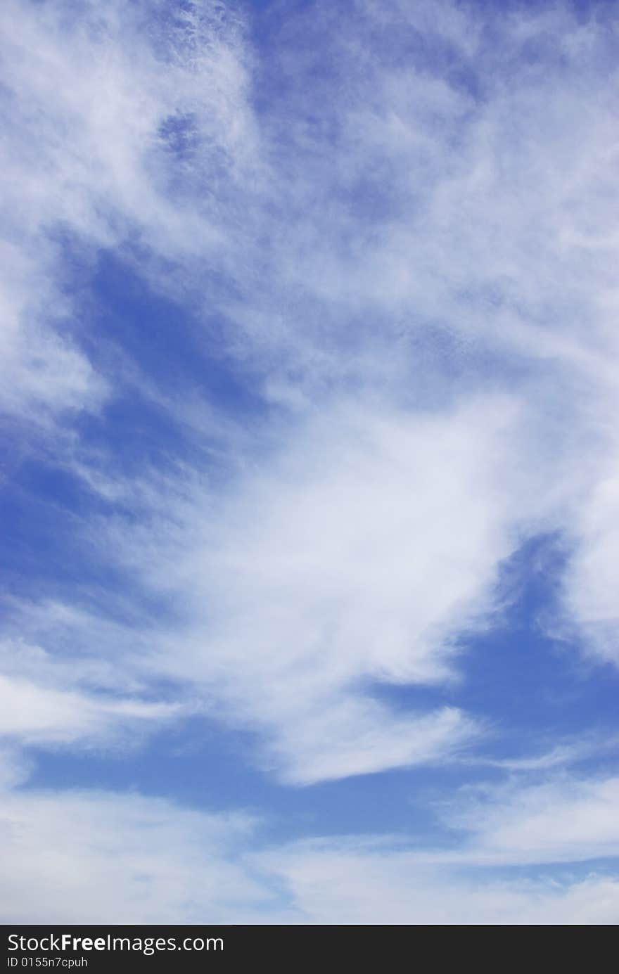 Beautiful blue sky and white clouds