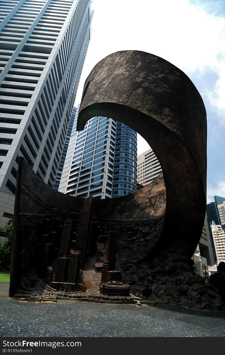 Skyscrapers in the Singapore