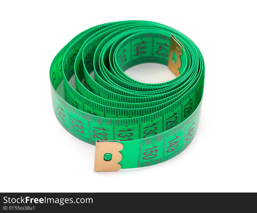 Green measuring tape